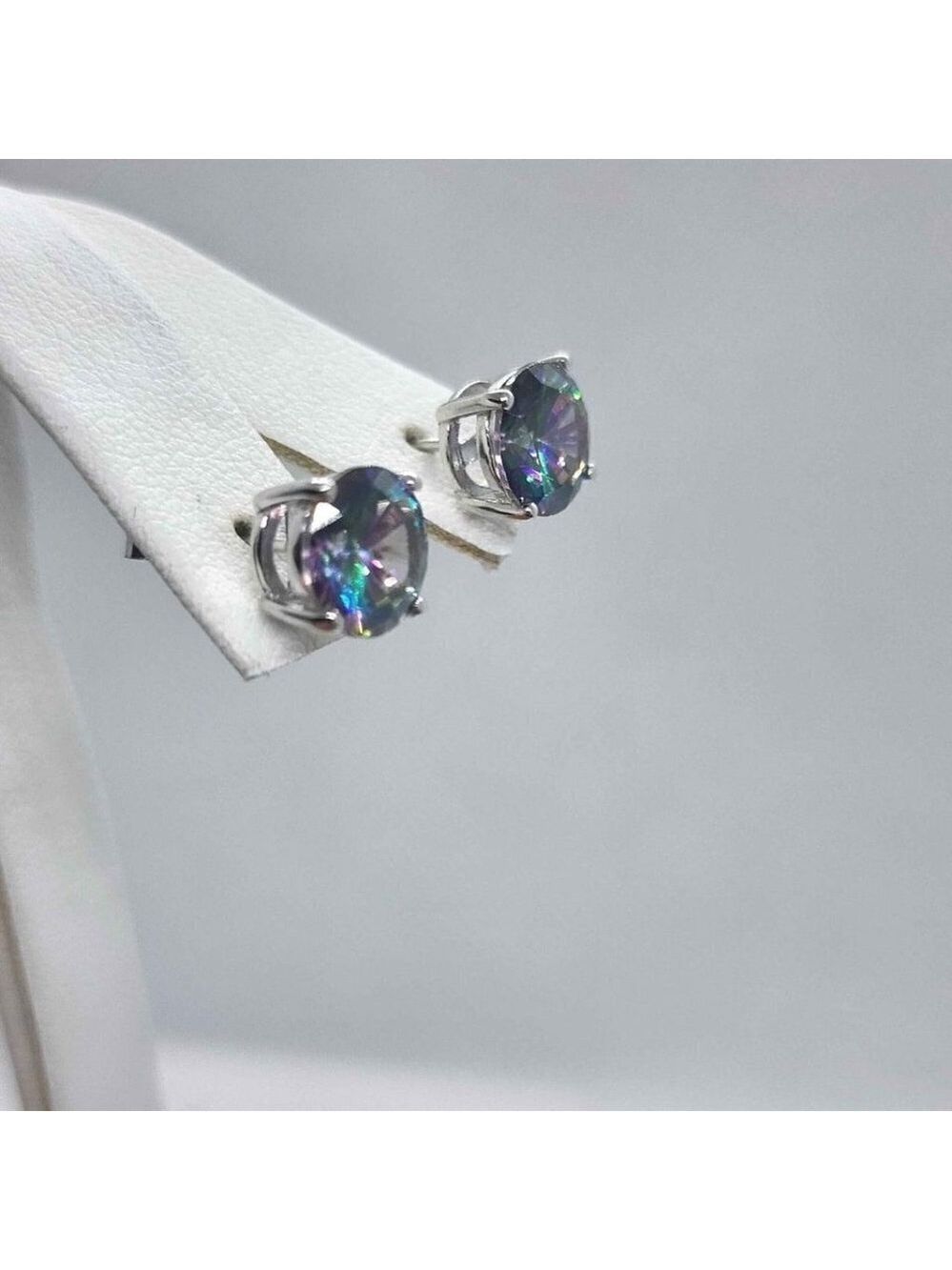 NEW Sterling Silver 925 Multi Color GemStone Studs - Earrings